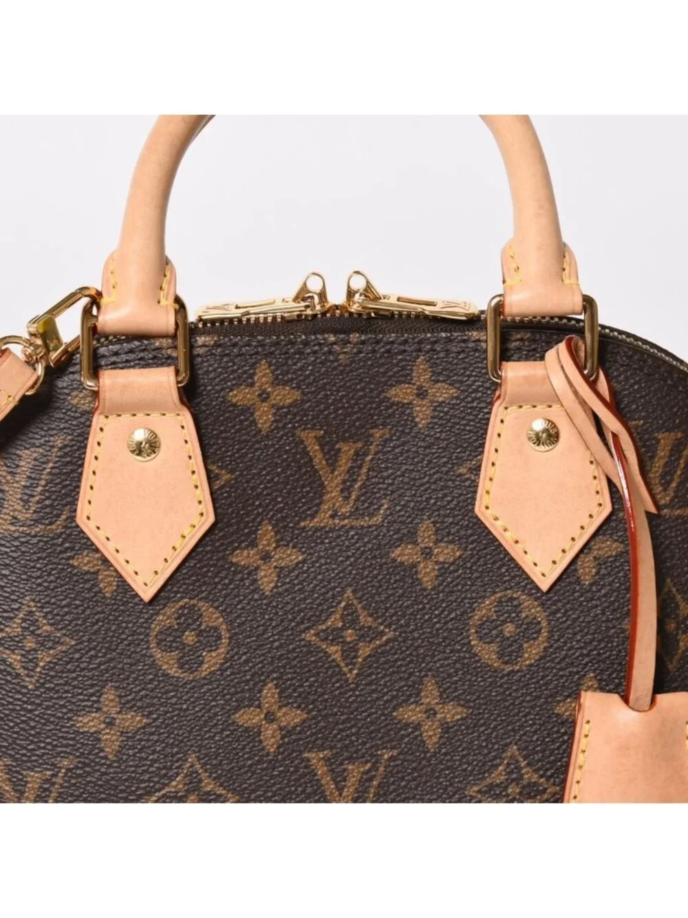 Louis Vuitton Monogram Alma BB Handbag Shoulder Gold